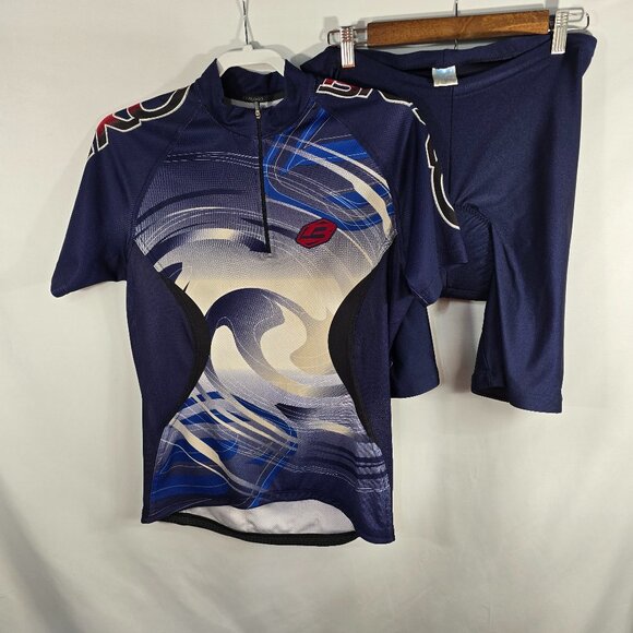 Briko Cycling Jersey Adult L - USA size M - Bonus Decathalon Padded Shorts (N-15 - Picture 1 of 16